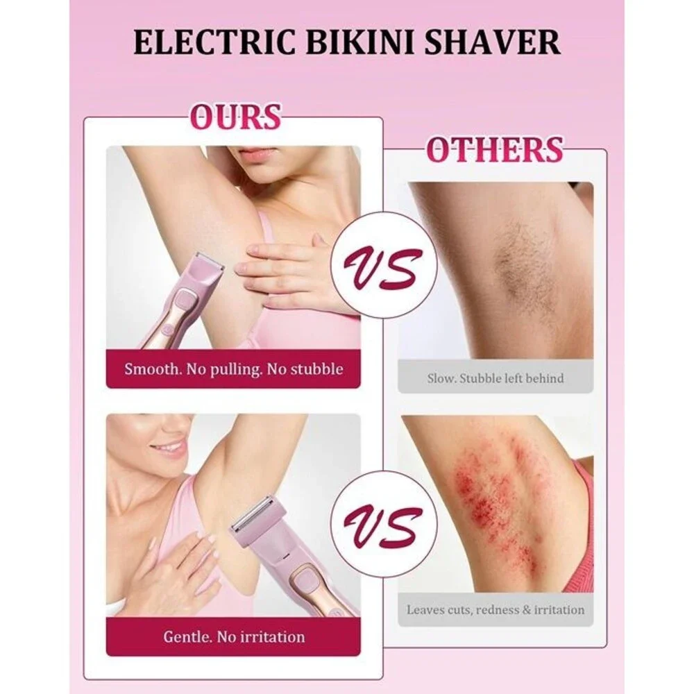 Bikini Trimmer for Women Dual Head Electric Razors